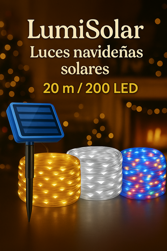 LumiSolar™ 20M – Luces Navideñas Inteligentes